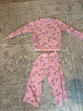 Carter's Pink Floral & Fox Pajama Set